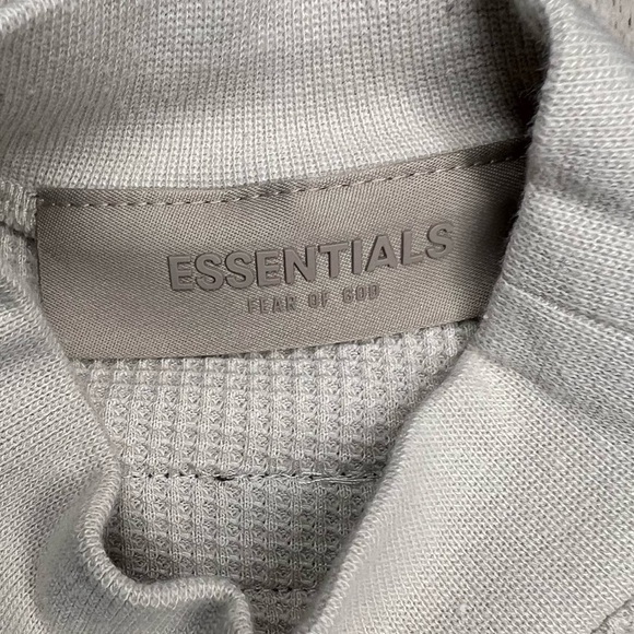 Fear of God Essentials Waffle Knit Tees-Long Sleeve kids Size 4/5 - Picture 6 of 7